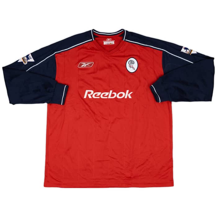 2003-04 Bolton Match Issue Away L/S Shirt Barness #2