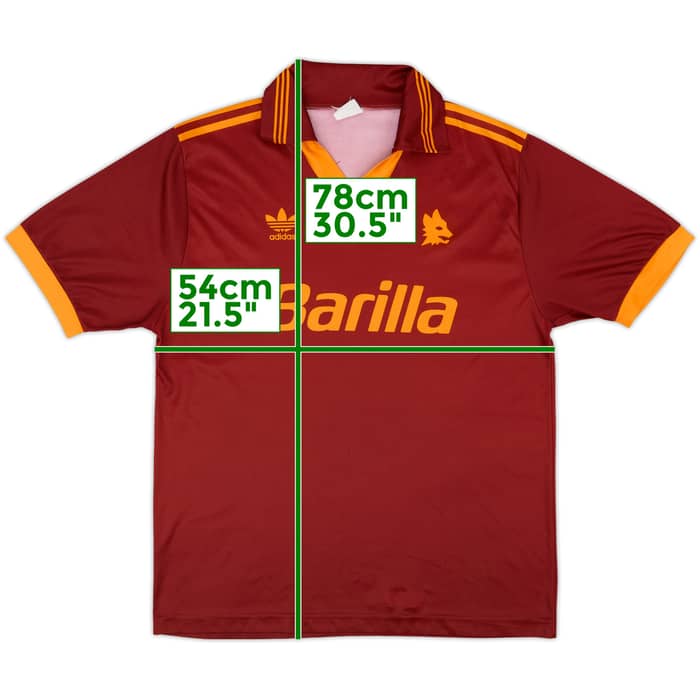 1992-94 Roma Home Shirt - 8/10 - (XL)