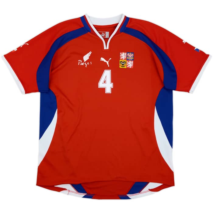2000-02 Czech Republic Home Shirt Nedved #4 - 7/10 - (L)