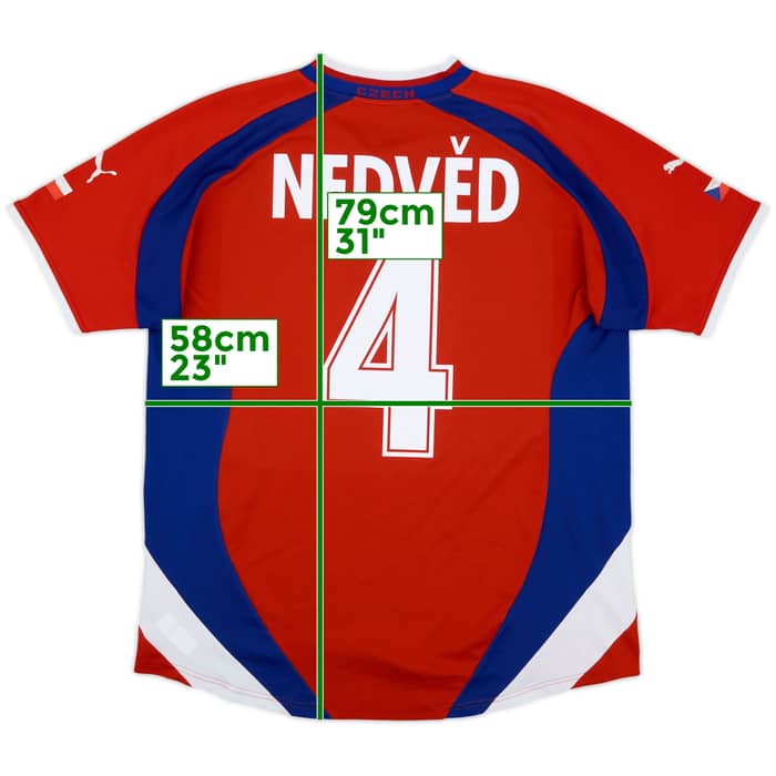 2000-02 Czech Republic Home Shirt Nedved #4 - 7/10 - (L)