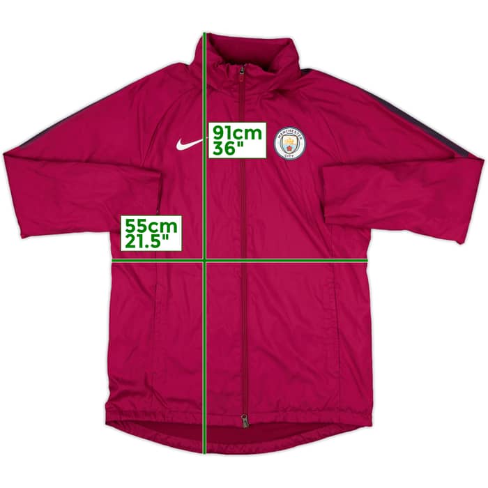 2017-18 Manchester City Nike Hooded Rain Jacket - 8/10 - (L)