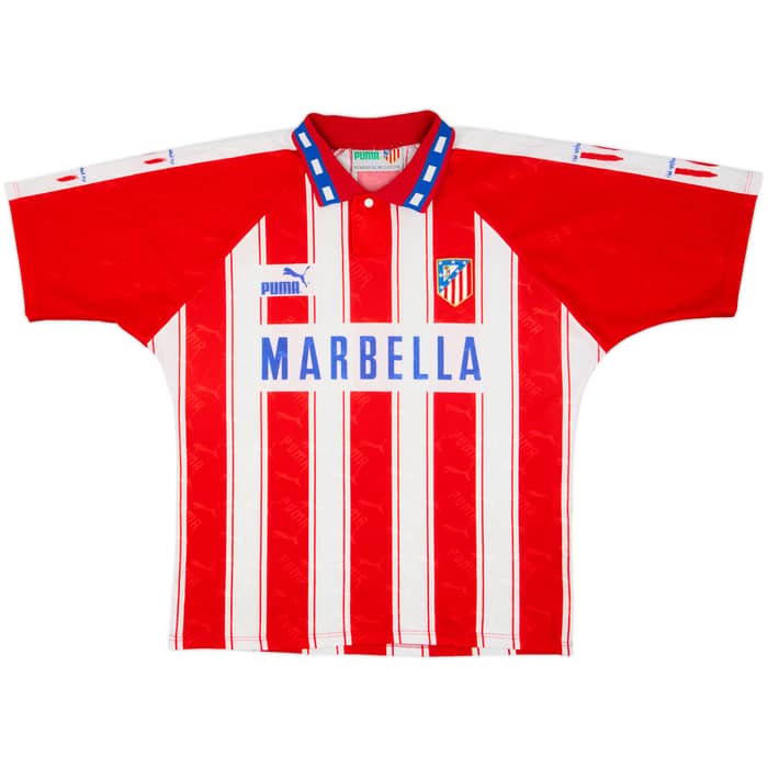 1994-95 Atletico Madrid Home Shirt - 8/10 - (L)