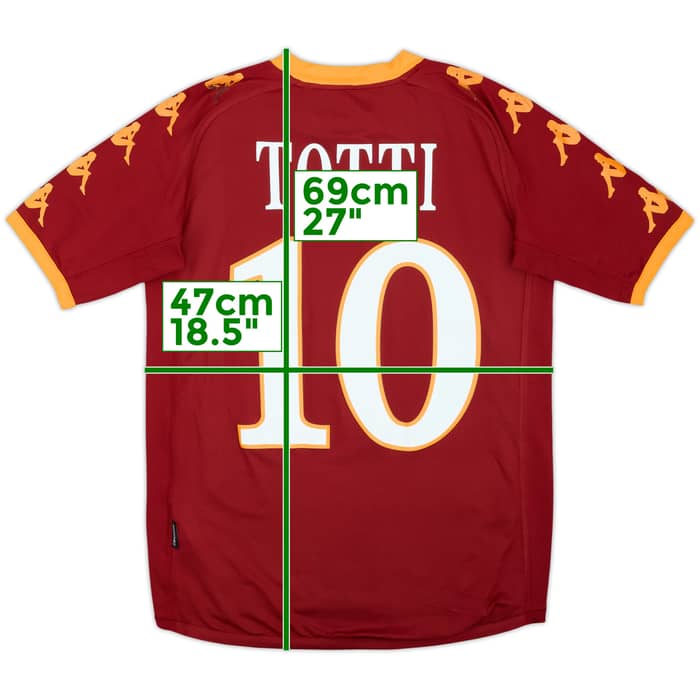 2010-11 Roma Home Shirt Totti #10 - 6/10 - (15-16 Years)