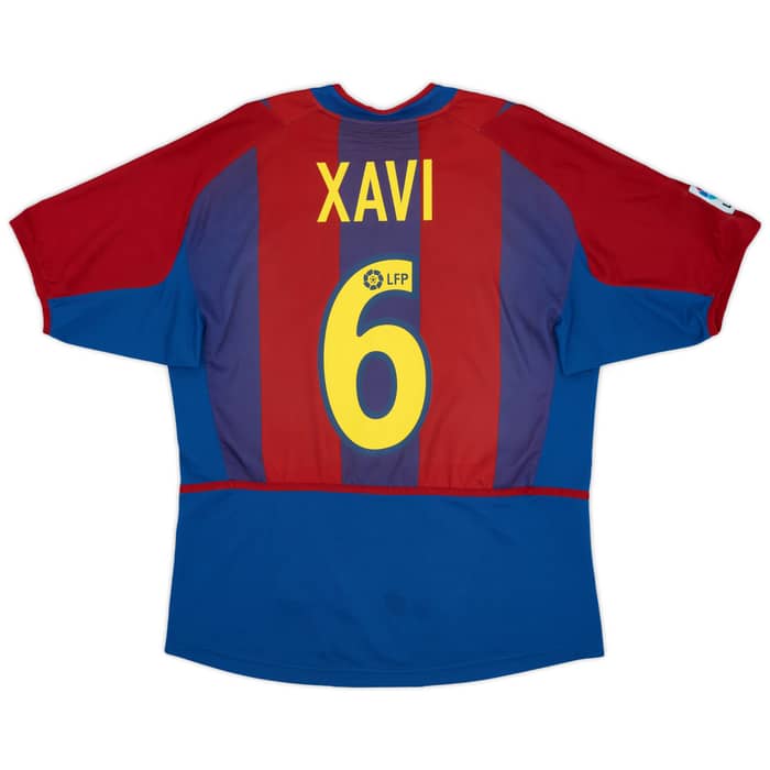 2002-03 Barcelona Home Shirt Xavi #6 - 9/10 - (M)
