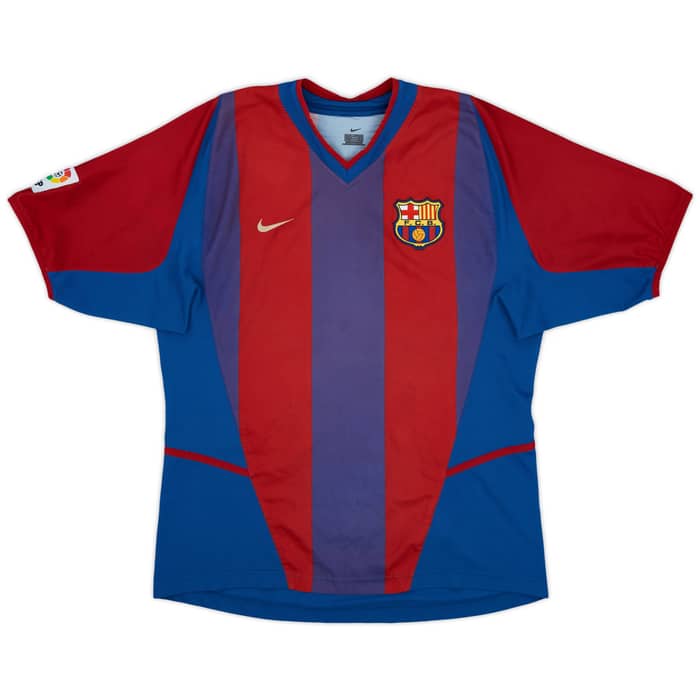 2002-03 Barcelona Home Shirt Xavi #6 - 9/10 - (M)
