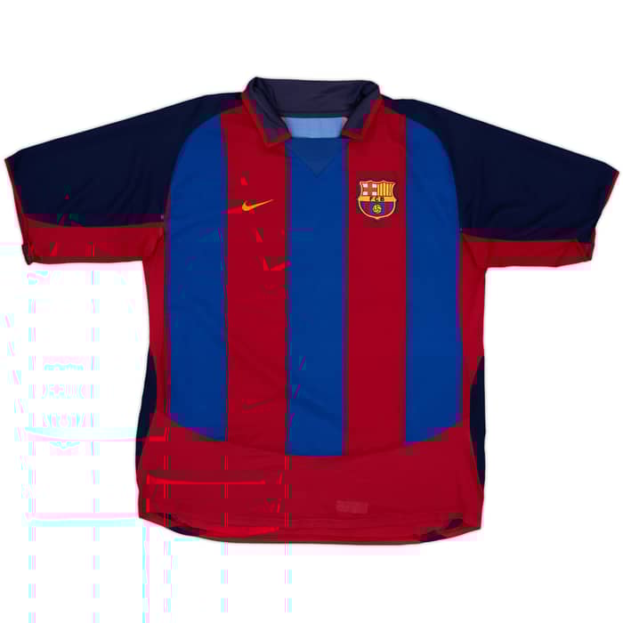 2003-04 Barcelona Home Shirt Ronaldinho #10 - 7/10 - (XL)