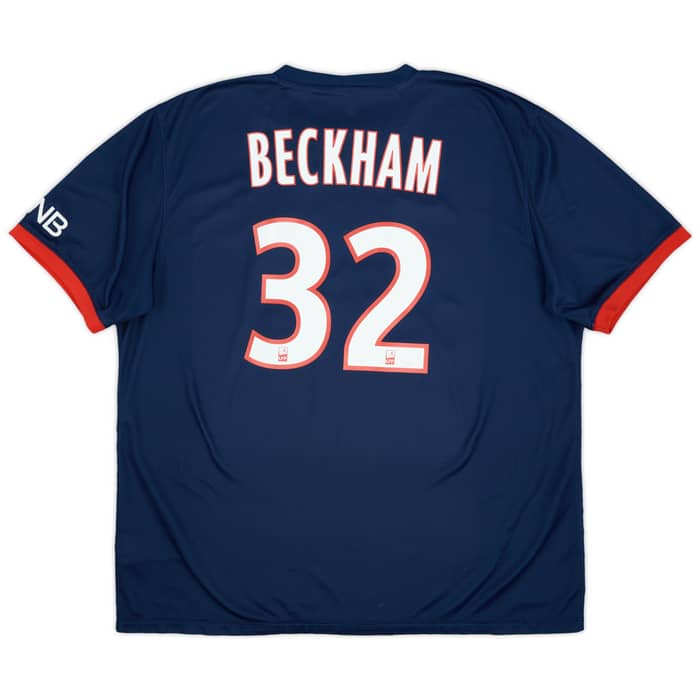 2013-14 Paris Saint-Germain Home Shirt Beckham #32 - 7/10 - (XXL)