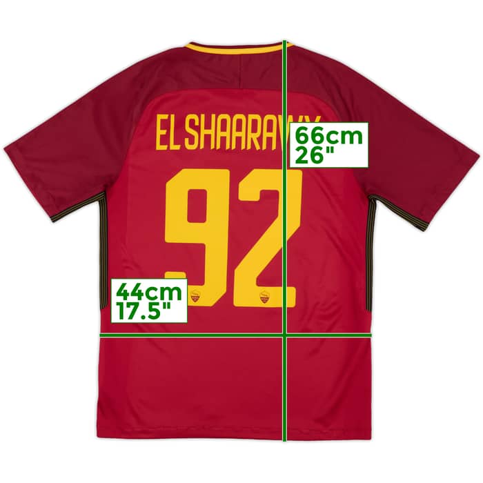 2017-18 Roma Home Shirt El Shaarawry #92 - 7/10 - (M)