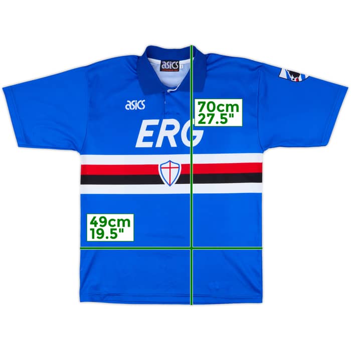 1992-94 Sampdoria Home Shirt - 9/10 - (XL)