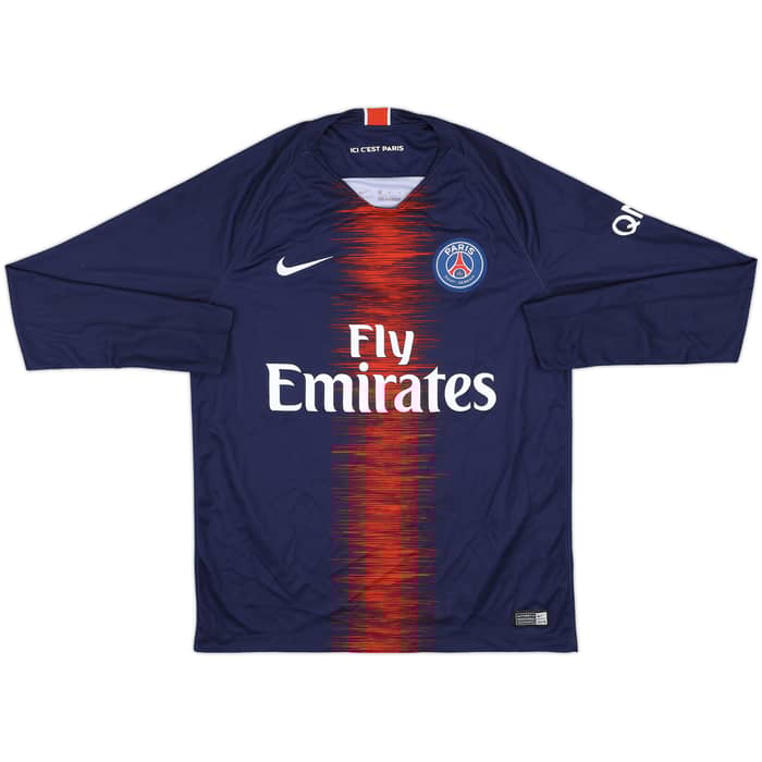 2018-19 Paris Saint-Germain Home L/S Shirt Mbappe #7 - 8/10 - (M)