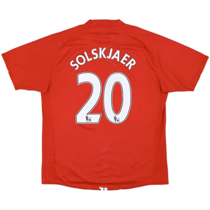 2007-09 Manchester United Home Shirt Solskjaer #20 - 5/10 - (L)