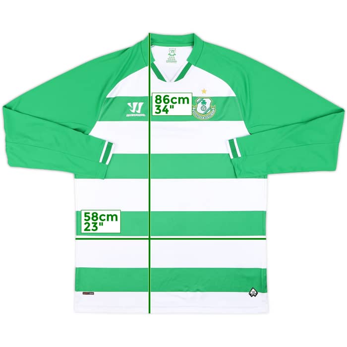 2014-15 Shamrock Rovers Home L/S Shirt - 8/10 - (XL)