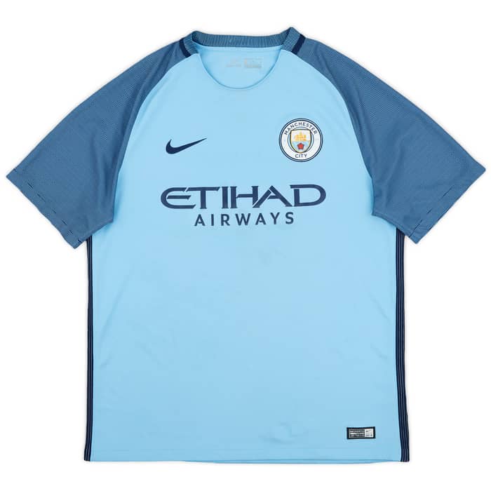 2016-17 Manchester City Home Shirt Kun Aguero #10 - 7/10 - (L)