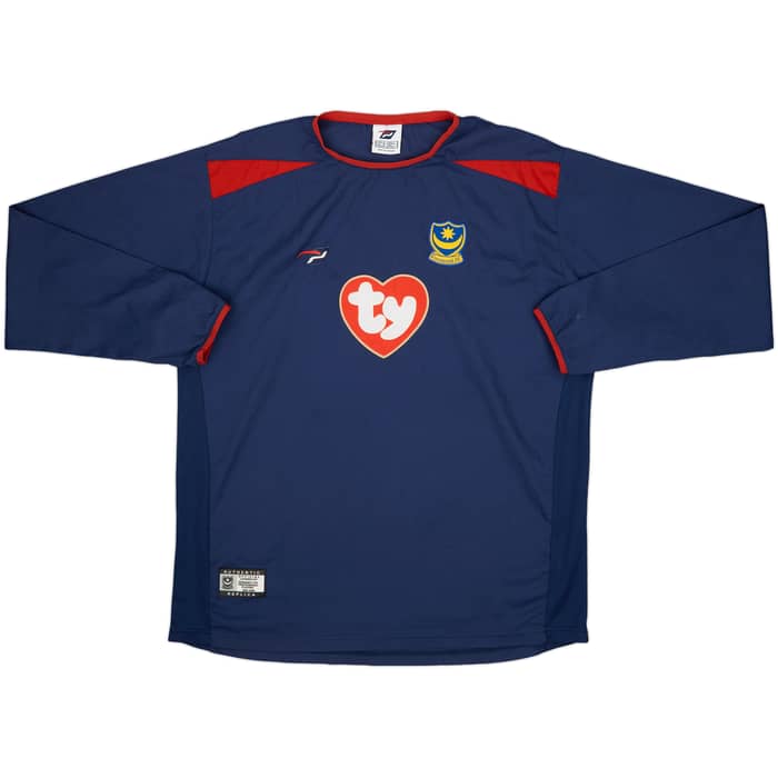 2003-04 Portsmouth Away L/S Shirt Sheringham #10 - 8/10 - (L)