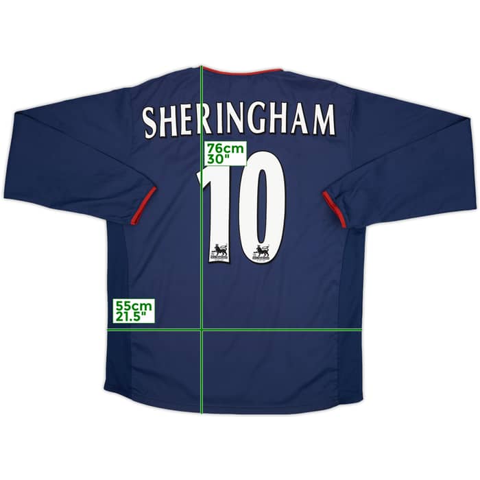2003-04 Portsmouth Away L/S Shirt Sheringham #10 - 8/10 - (L)