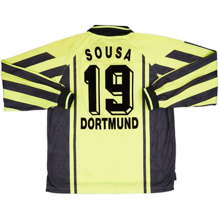 1996-97 Borussia Dortmund Home L/S Shirt Sousa #19 - 9/10 - (XXL)