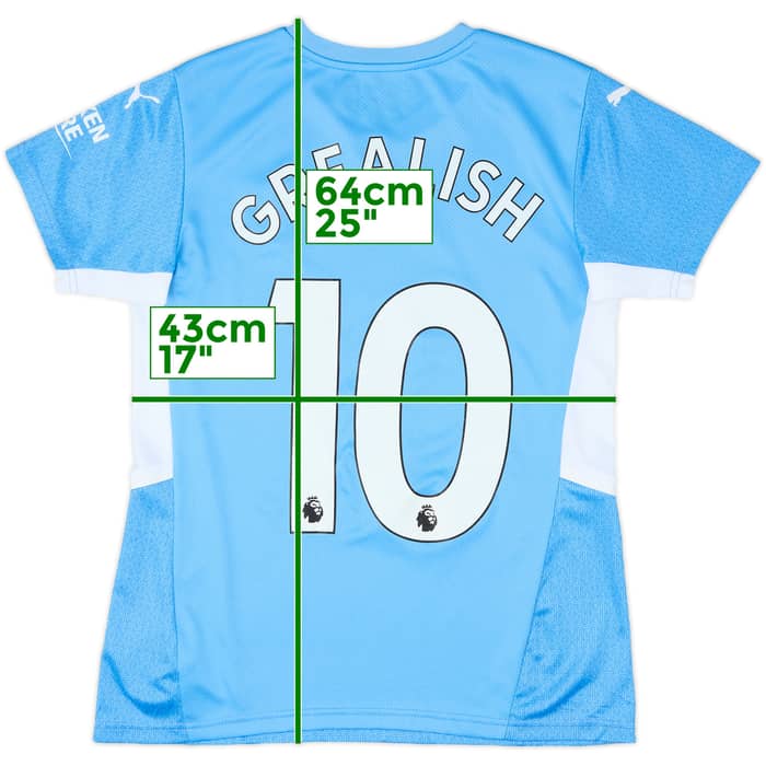 2021-22 Manchester City Home Shirt Grealish #10 - 7/10 - (Women's S)