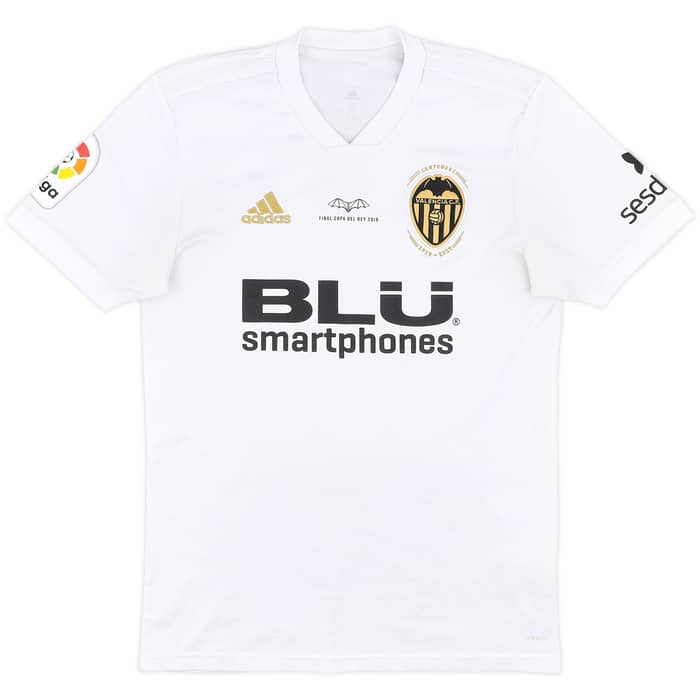 2018-19 Valencia 'Copa Del Rey' Centenary Home Shirt - 6/10 - (S)