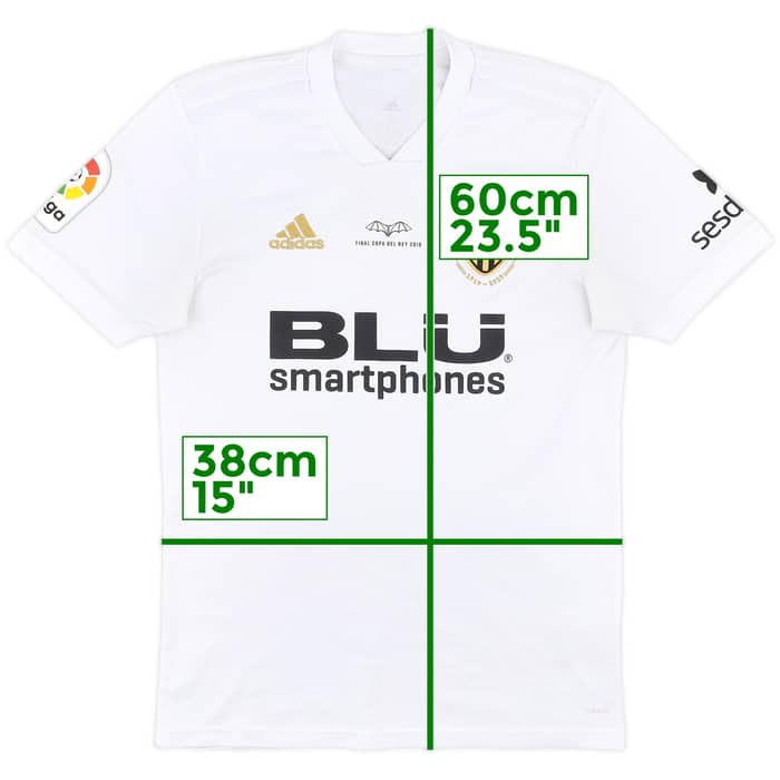 2018-19 Valencia 'Copa Del Rey' Centenary Home Shirt - 6/10 - (S)