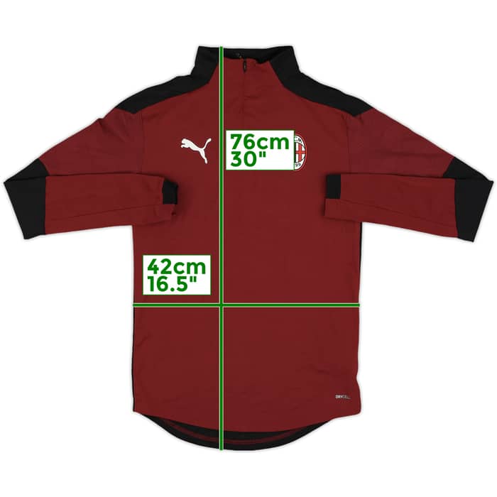 2019-20 AC Milan Puma 1/4 Zip Drill Top - 8/10 - (XS)