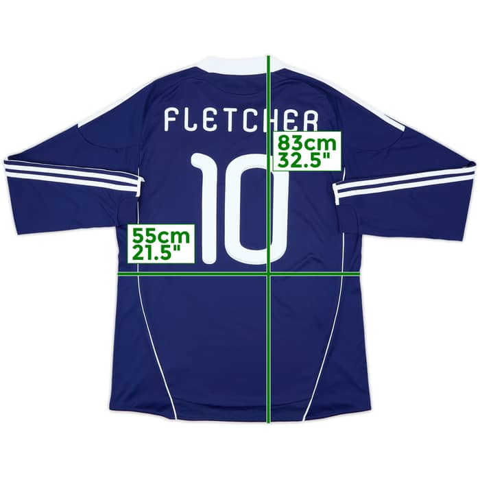 2010-11 Scotland Home L/S Shirt Fletcher #10 - 8/10 - (XL)