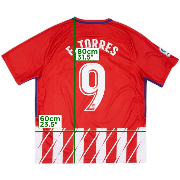 2017-18 Atletico Madrid Home Shirt F.Torres #9 - 10/10 - (XL)