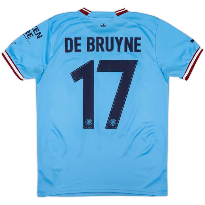 2022-23 Manchester City Home Shirt De Bruyne #17 - 8/10 - (S)