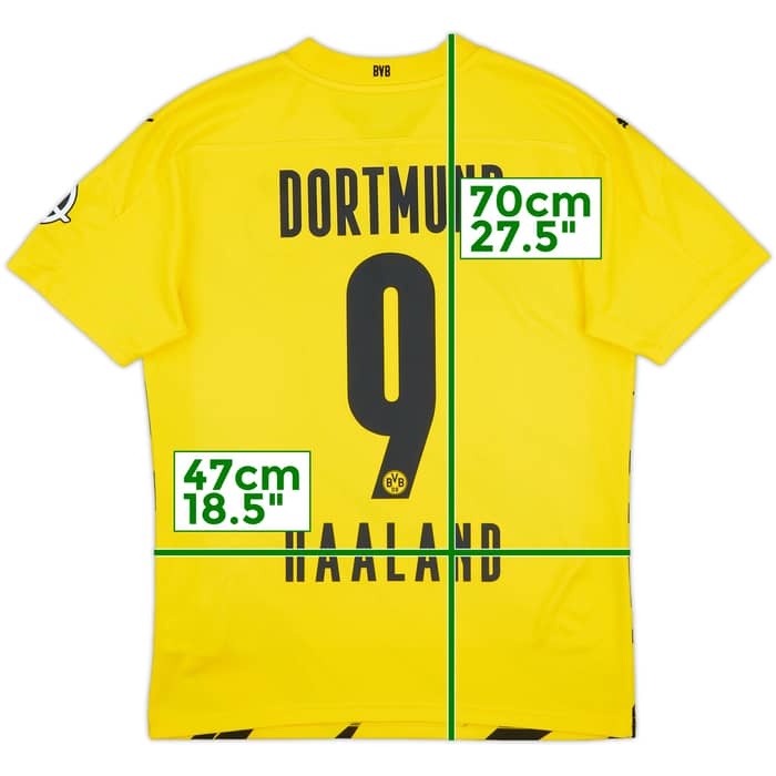2020-21 Borussia Dortmund Home Shirt Haaland #9 - 9/10 - (M)