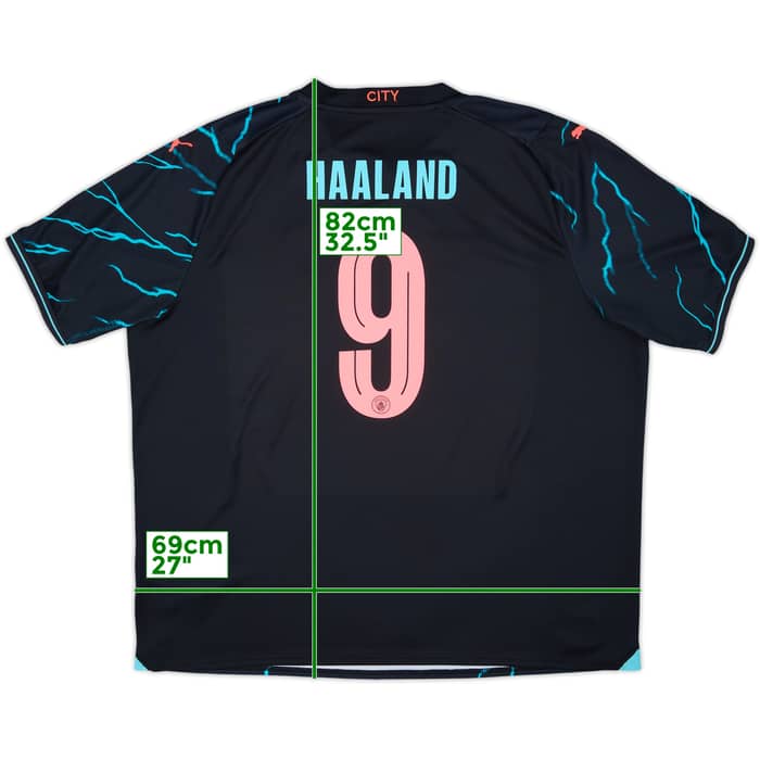 2023-24 Manchester City Third Shirt Haaland #9 - 8/10 - (3XL)