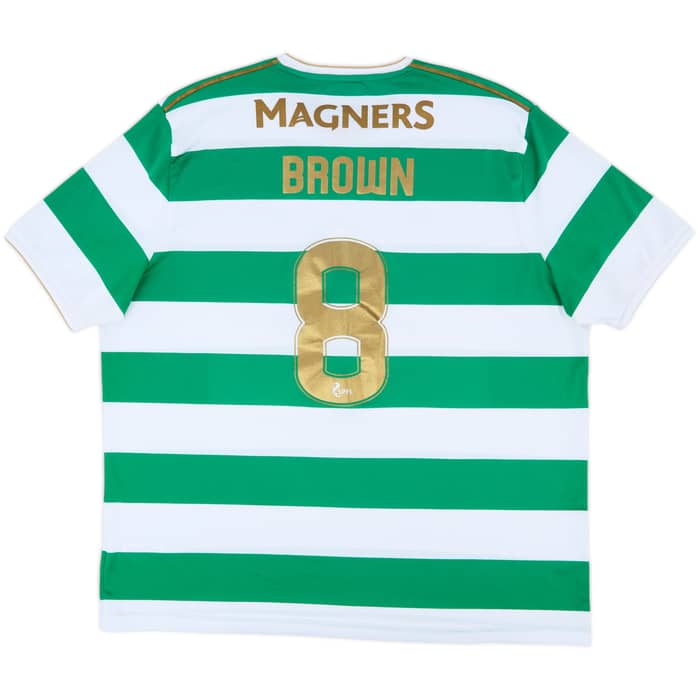 2017-18 Celtic 'Lisbon Lions 50th Anniversary' Home Shirt Brown #8 - 9/10 - (XXL)