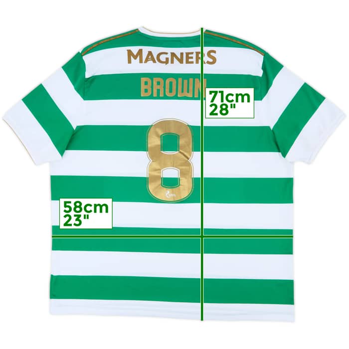 2017-18 Celtic 'Lisbon Lions 50th Anniversary' Home Shirt Brown #8 - 9/10 - (XXL)