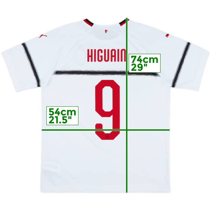 2018-19 AC Milan Away Shirt Higuain #9 - 8/10 - (L)