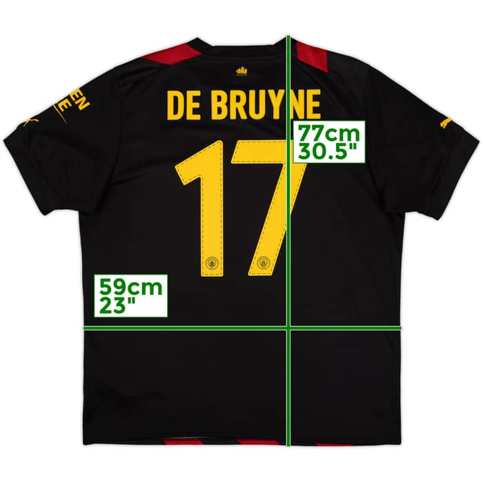 2022-23 Manchester City Away Shirt De Bruyne #17 - 9/10 - (XL)