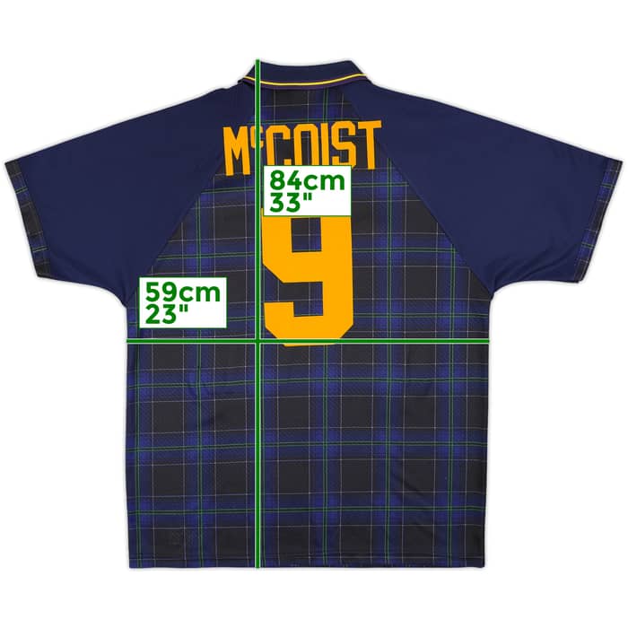 1994-96 Scotland Home Shirt McCoist #9 - 6/10 - (XL)