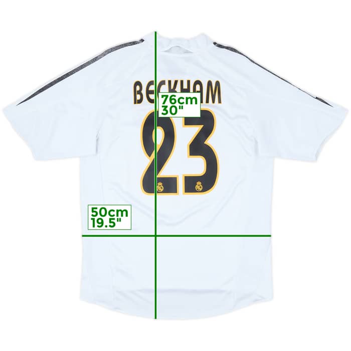 2004-05 Real Madrid Home Shirt Beckham #23 - 5/10 - (M)