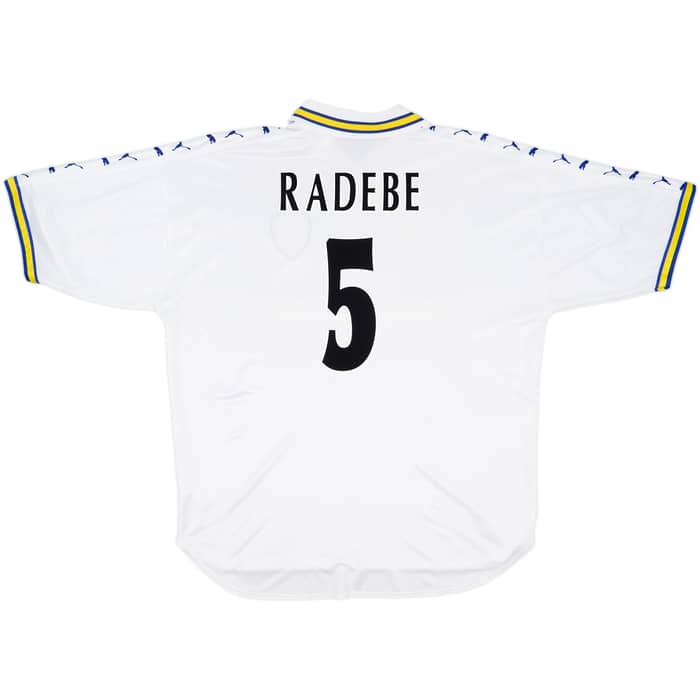 1998-00 Leeds United Home Shirt Radebe #5 - 7/10 - (XXL)