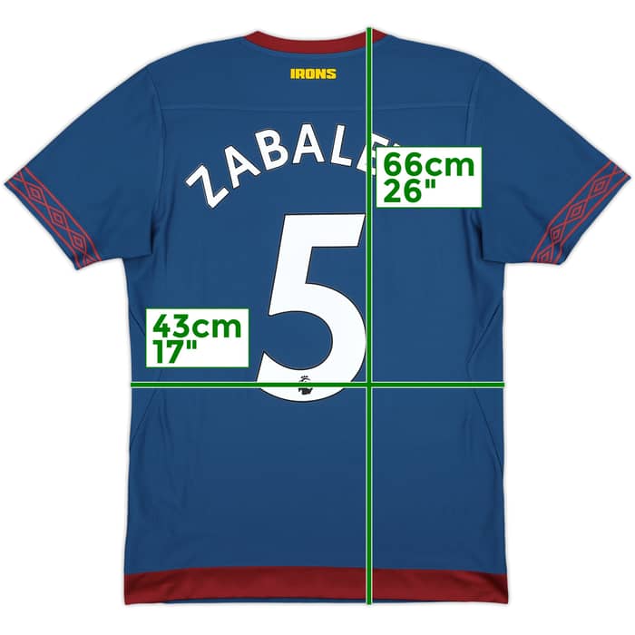 2018-19 West Ham Away Shirt Zabaleta #5 - 9/10 - (S)