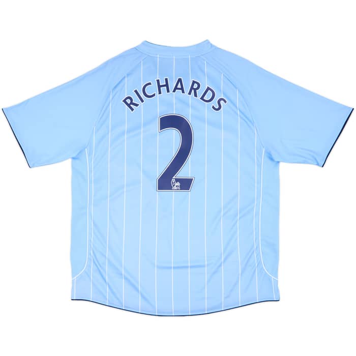 2007-08 Manchester City Home Shirt Richards #2 - 8/10 - (XL)
