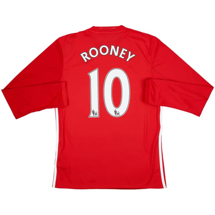 2016-17 Manchester United Home L/S Shirt Rooney #10 (M)