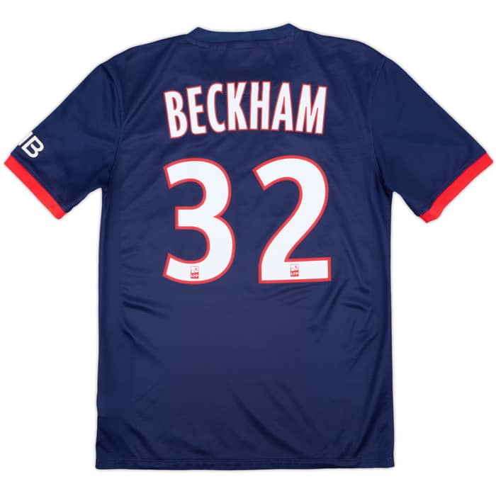 2013-14 Paris Saint-Germain Home Shirt Beckham #32 - 7/10 - (S)