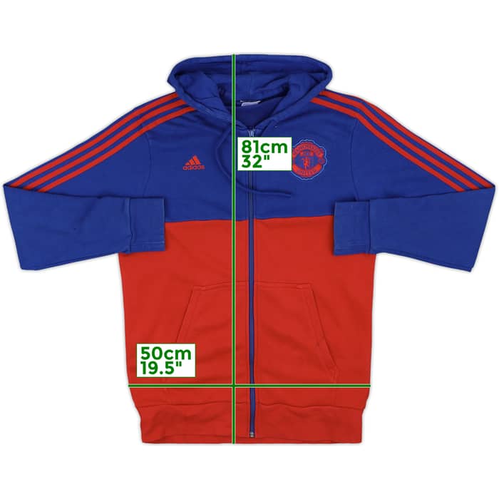 2015-16 Manchester United adidas Hooded Top - 8/10 - (L)