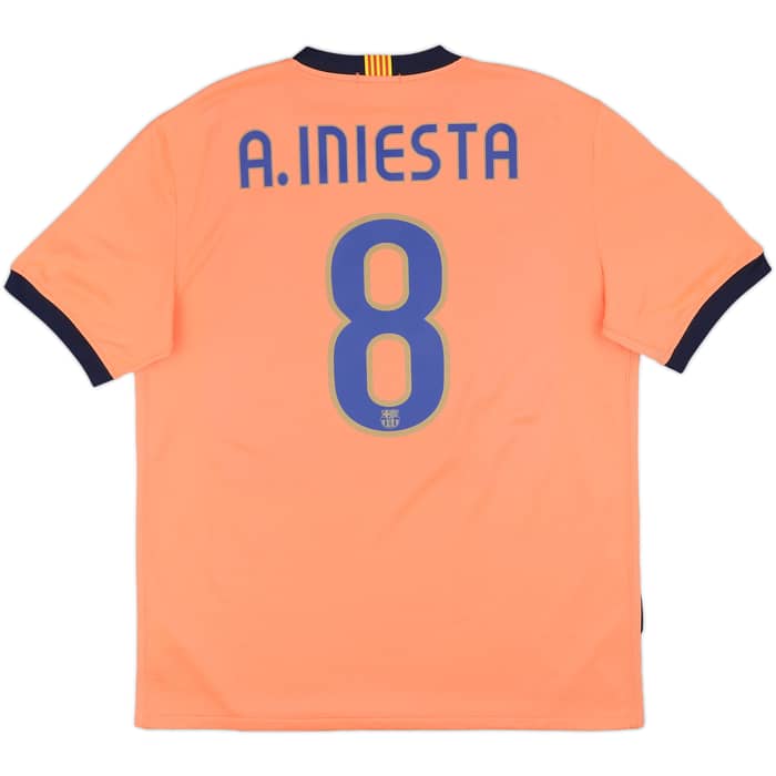 2009-10 Barcelona Away Shirt A.Iniesta #8 - 7/10 - (L)