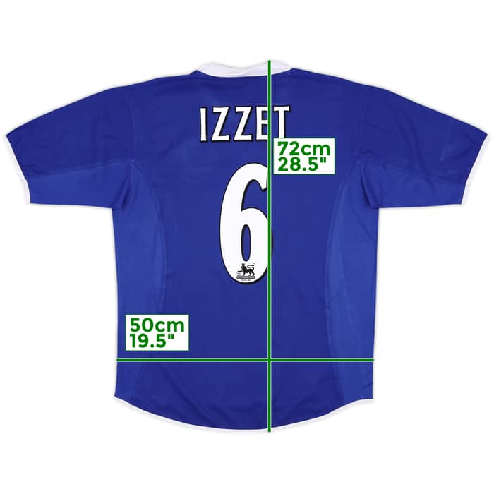 2003-04 Leicester Home Shirt Izzet #6 - 5/10 - (L)