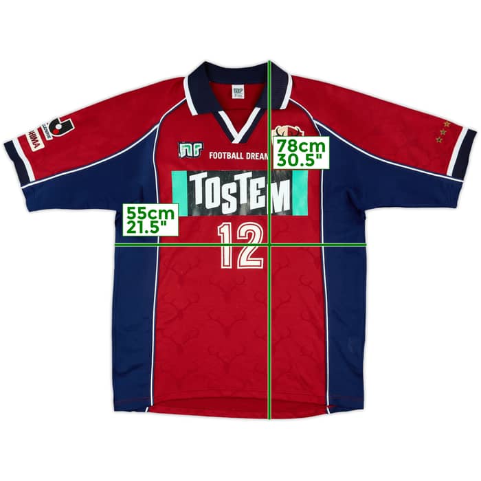2001-02 Kashima Antlers Home Shirt #12 - 6/10 - (M)