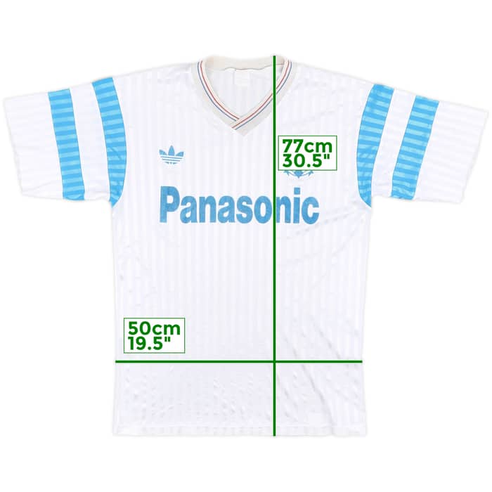 1990-91 Olympique Marseille Home Shirt - 4/10 - (S)