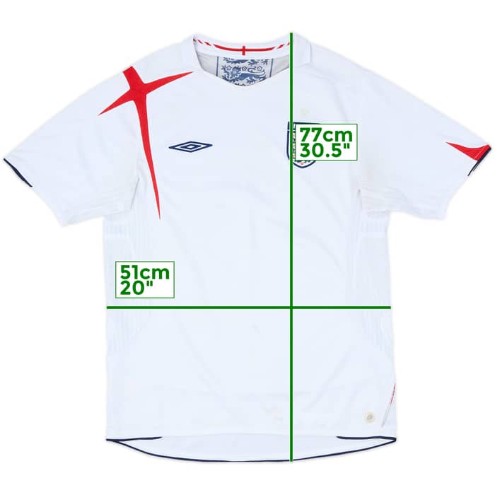 2005-07 England Home Shirt - 5/10 - (L)