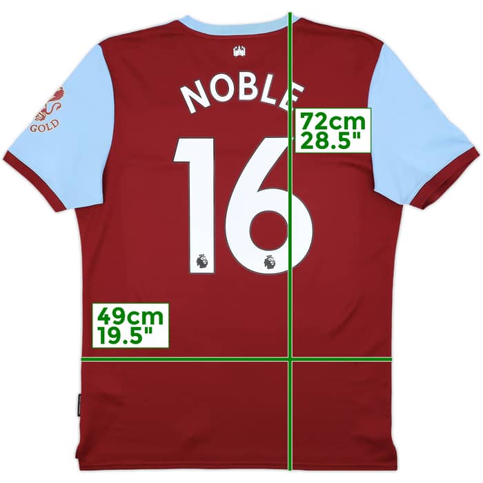 2019-20 West Ham Home Shirt Noble #16 - 9/10 - (L)