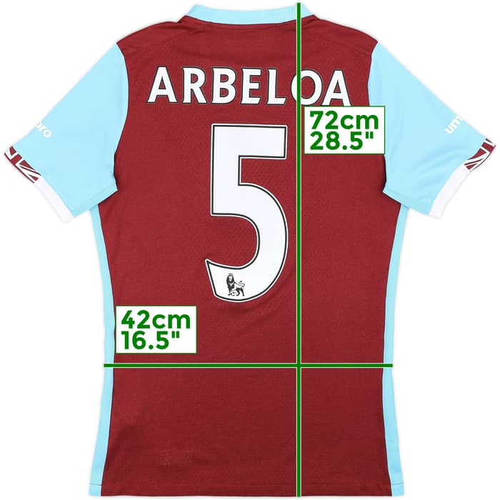 2016-17 West Ham Home Shirt Arbeloa #5 - 7/10 - (XL.Boys)