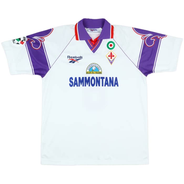 1996-97 Fiorentina Match Issue Away Shirt Baiano #8