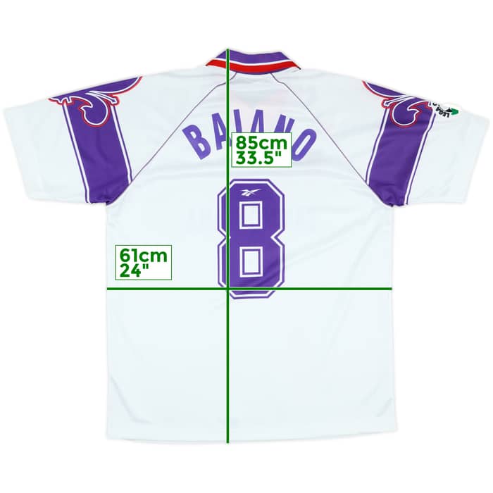 1996-97 Fiorentina Match Issue Away Shirt Baiano #8